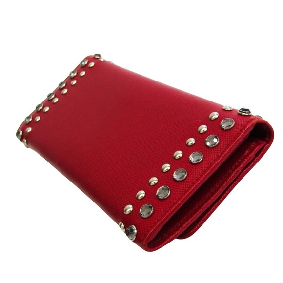 PRADA Saffiano Studded Wallet W/ Card Holder - Picture 3 of 11